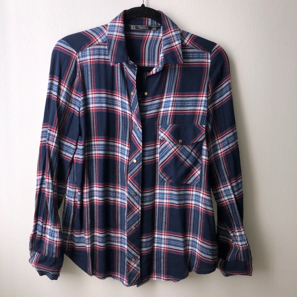 ZARA NAVY/RED FLANNEL